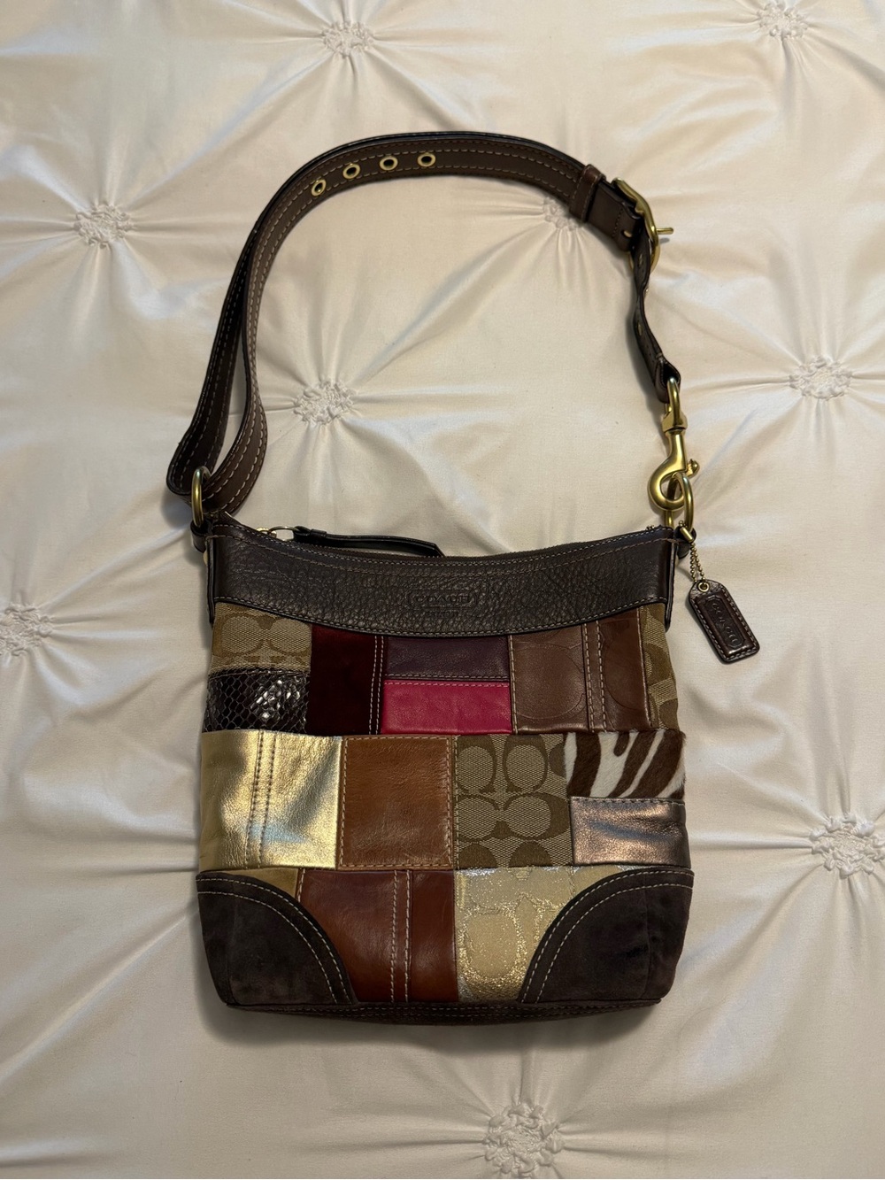 Vintage Coach Holiday Multi Patchwork Bag
